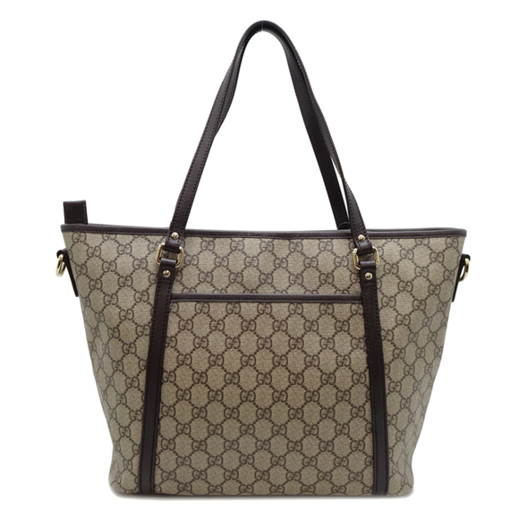 Gucci 2-Way Tote Bag (Strap Missing) Women's Shoulder 388929 GG Supreme Beige - Picture 2 of 9